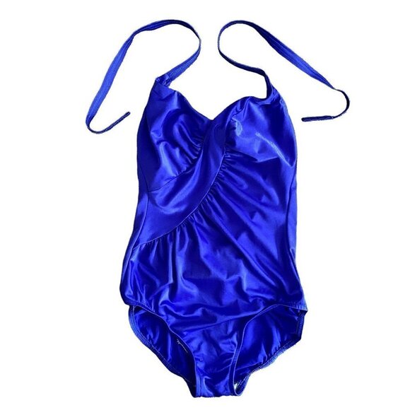 Vintage ILGWU Retro Vibes One Piece Swim Suit | Violet | Size 14 - Picture 1 of 10